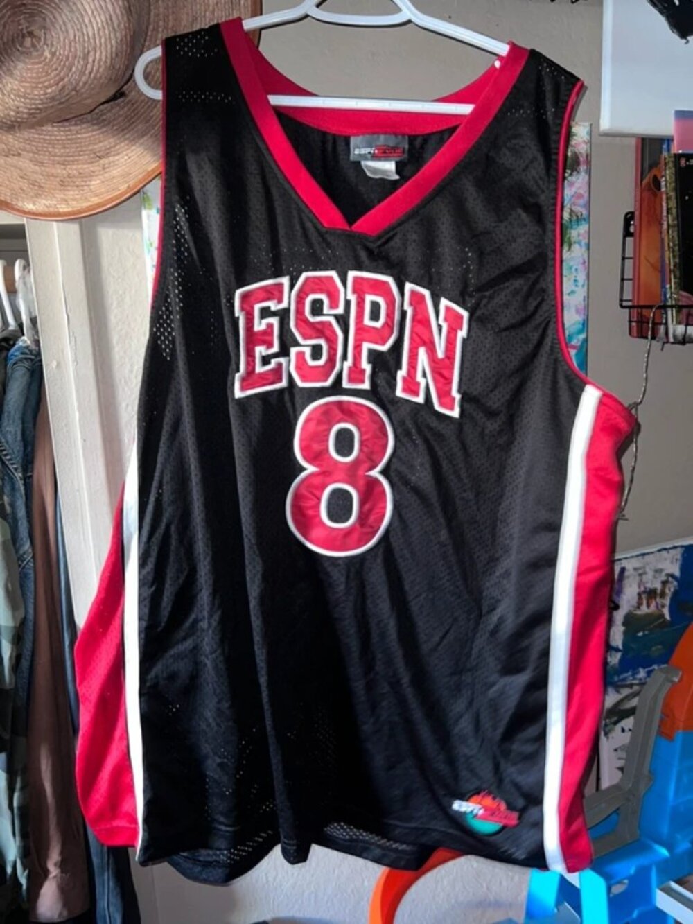 Vintage ESPN Zone black basketball jersey